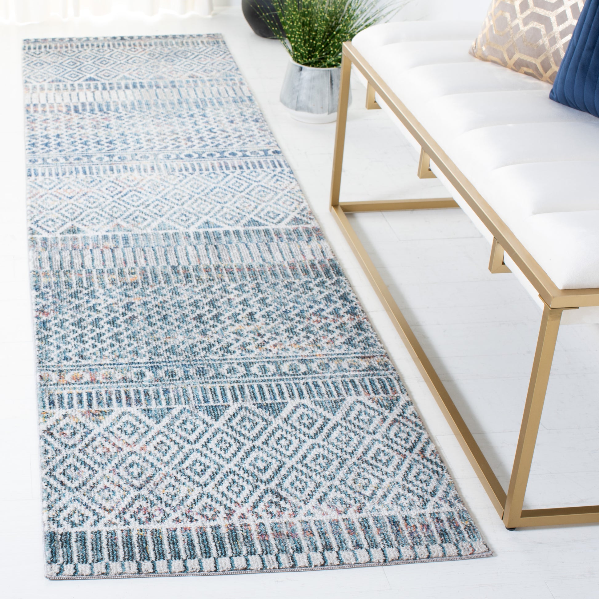 Safavieh Crystal Crs736A Ivory/Blue Area Rug