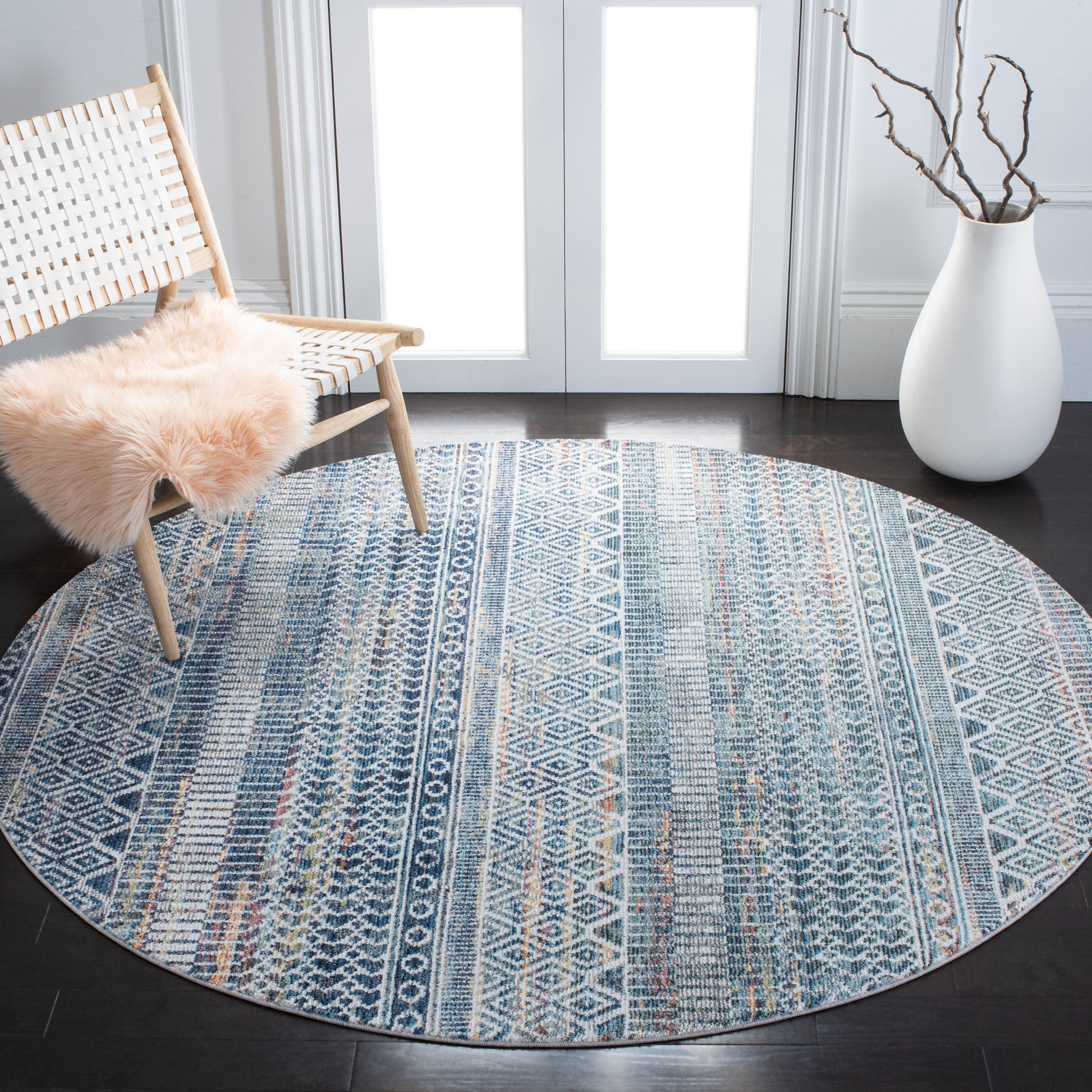 Safavieh Crystal Crs736A Ivory/Blue Area Rug