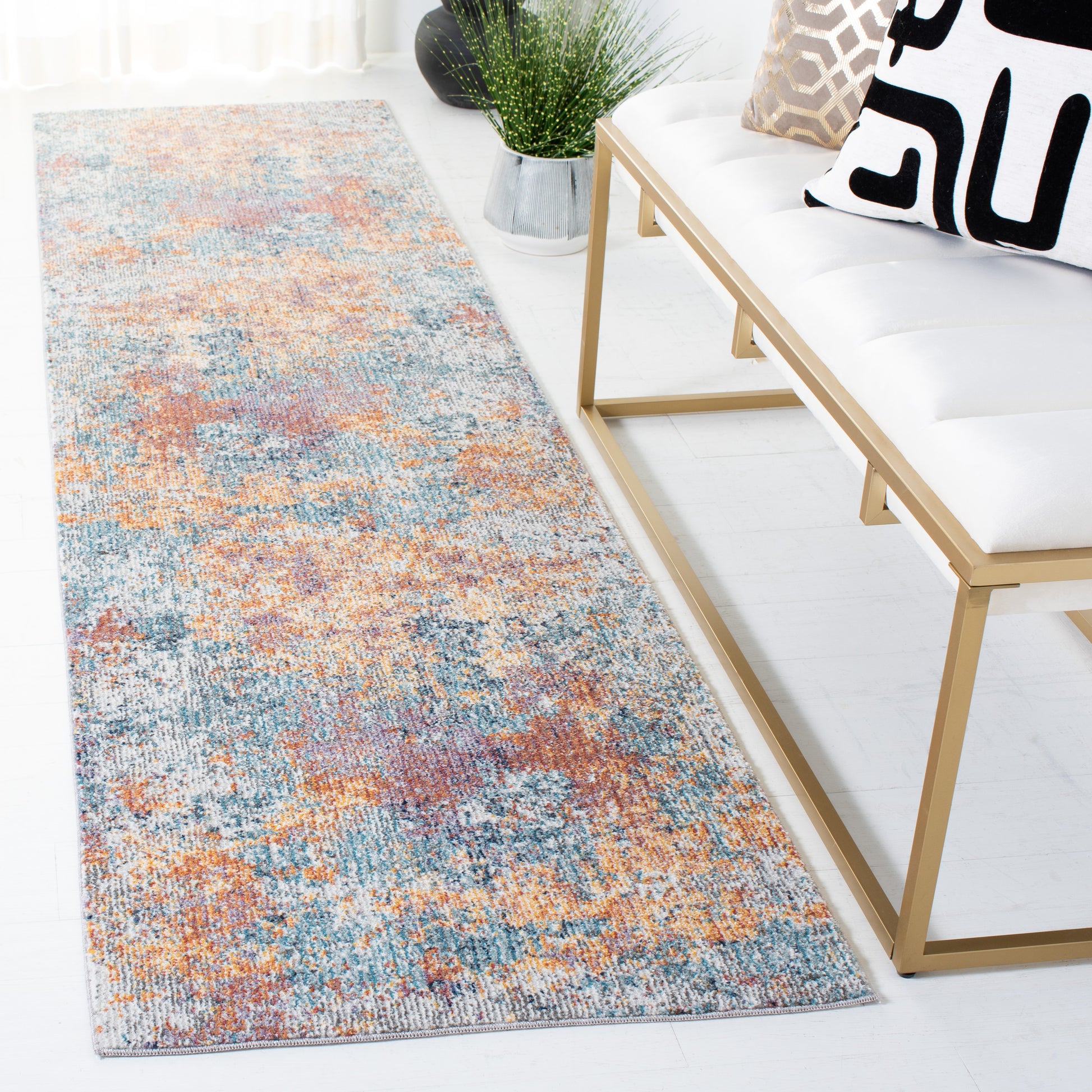 Safavieh Crystal Crs738B Beige/Orange Area Rug