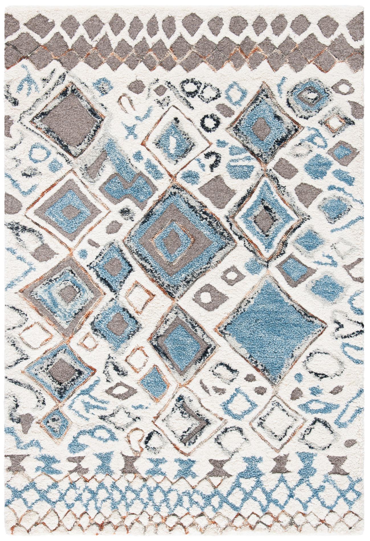 Safavieh Casablanca Shag Csb618B Beige/Navy Area Rug