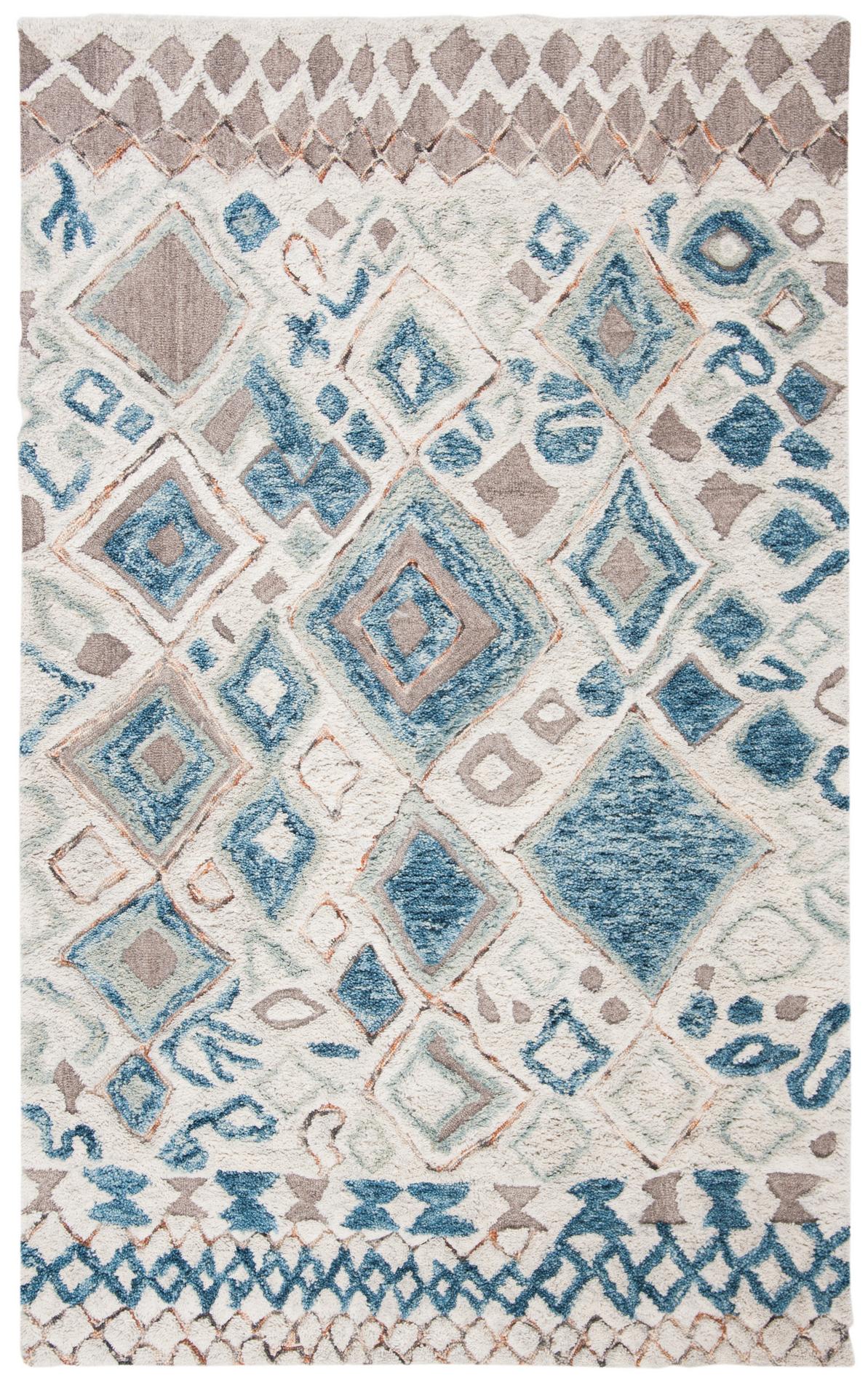 Safavieh Casablanca Shag Csb618B Beige/Navy Area Rug