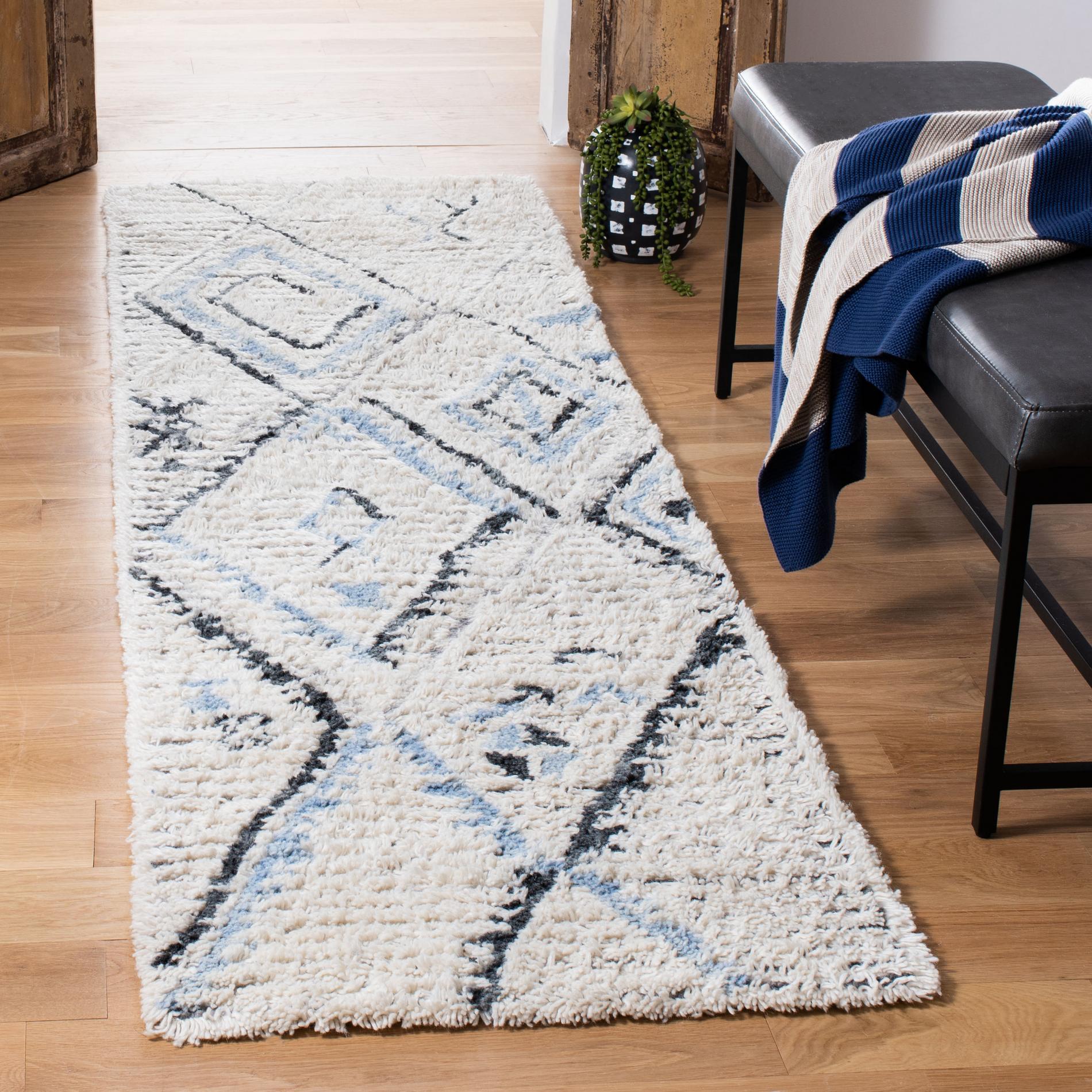 Safavieh Casablanca Shag Csb637A Grey/Ivory Area Rug