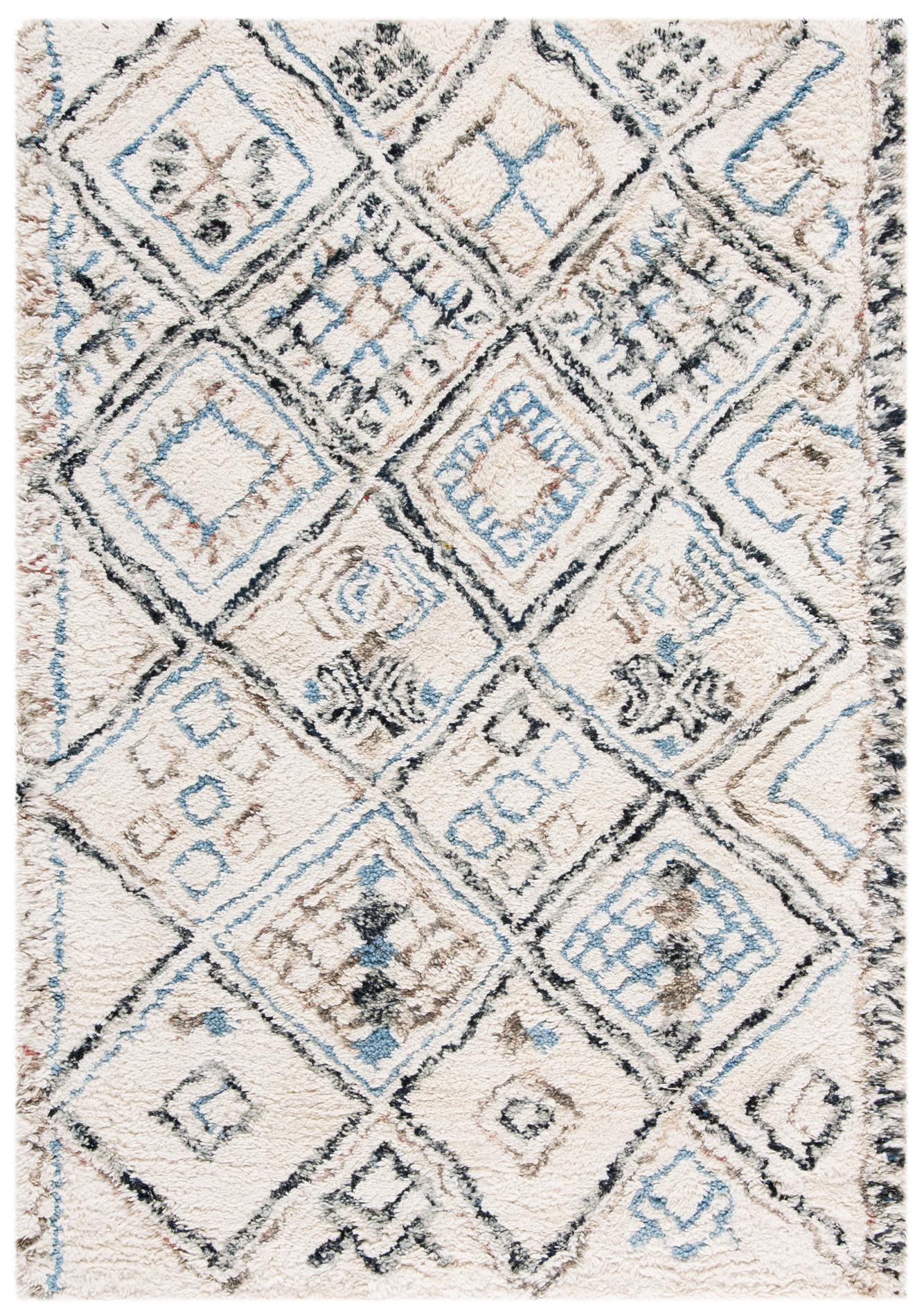 Safavieh Casablanca Shag Csb638A Black/Ivory Area Rug