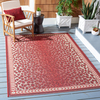 Safavieh Courtyard Cy6100-23812 Red/Beige Area Rug