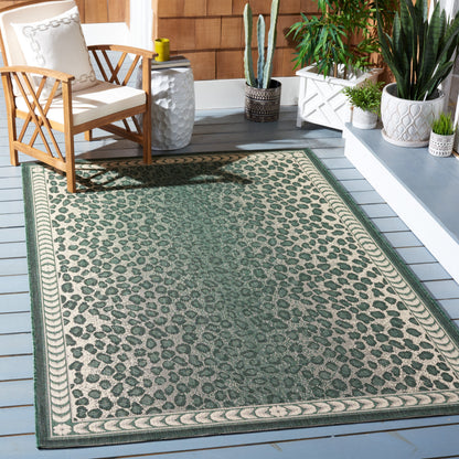 Safavieh Courtyard Cy6100-32212 Dark Green/Ivory Area Rug