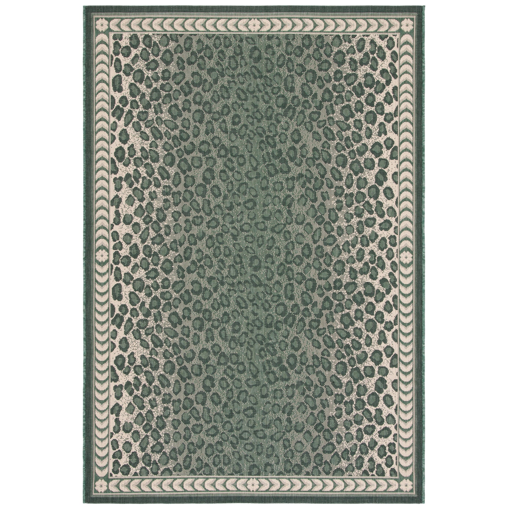 Safavieh Courtyard Cy6100-32212 Dark Green/Ivory Area Rug