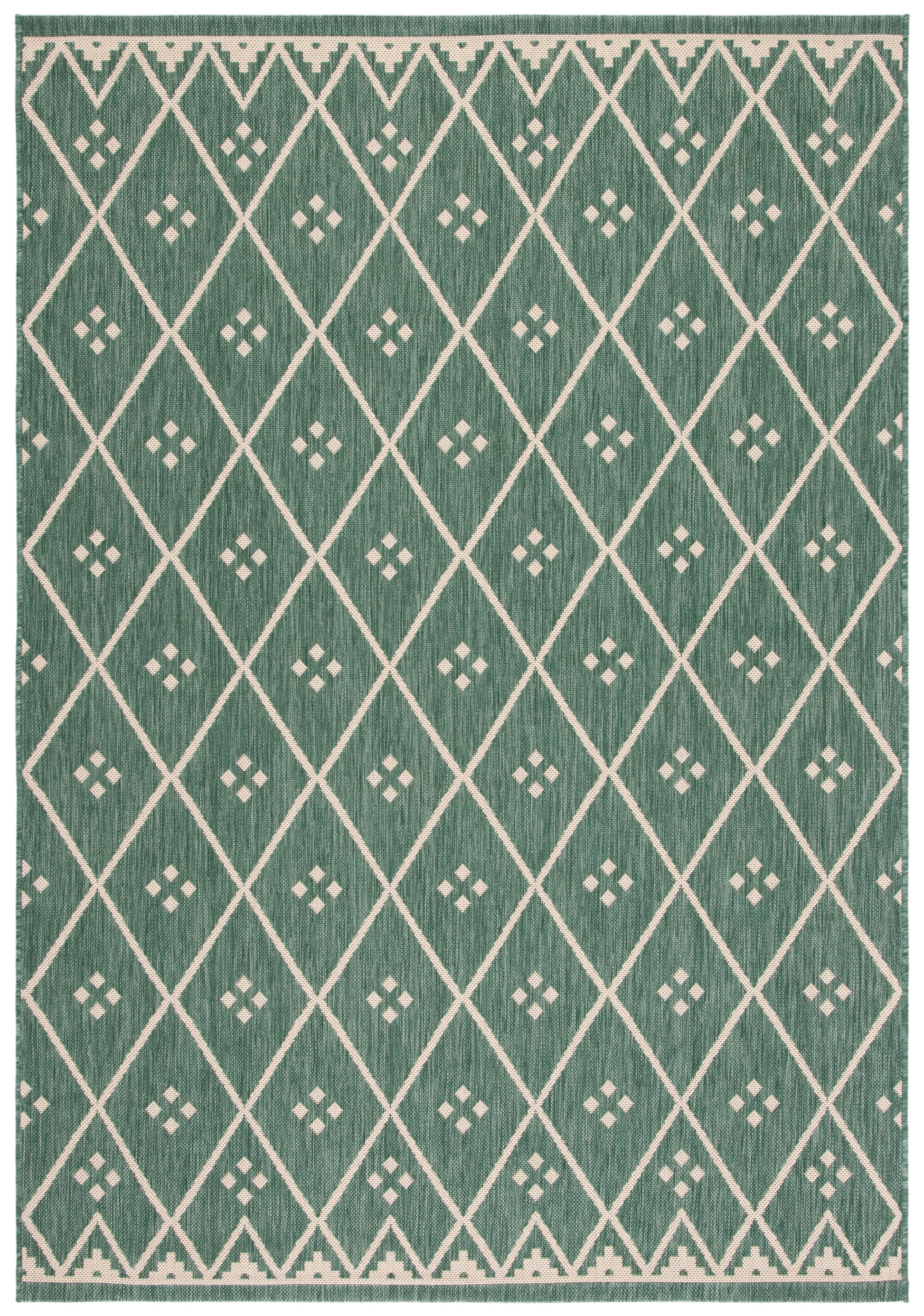 Safavieh Courtyard Cy6303-323 Dark Green/Beige Area Rug