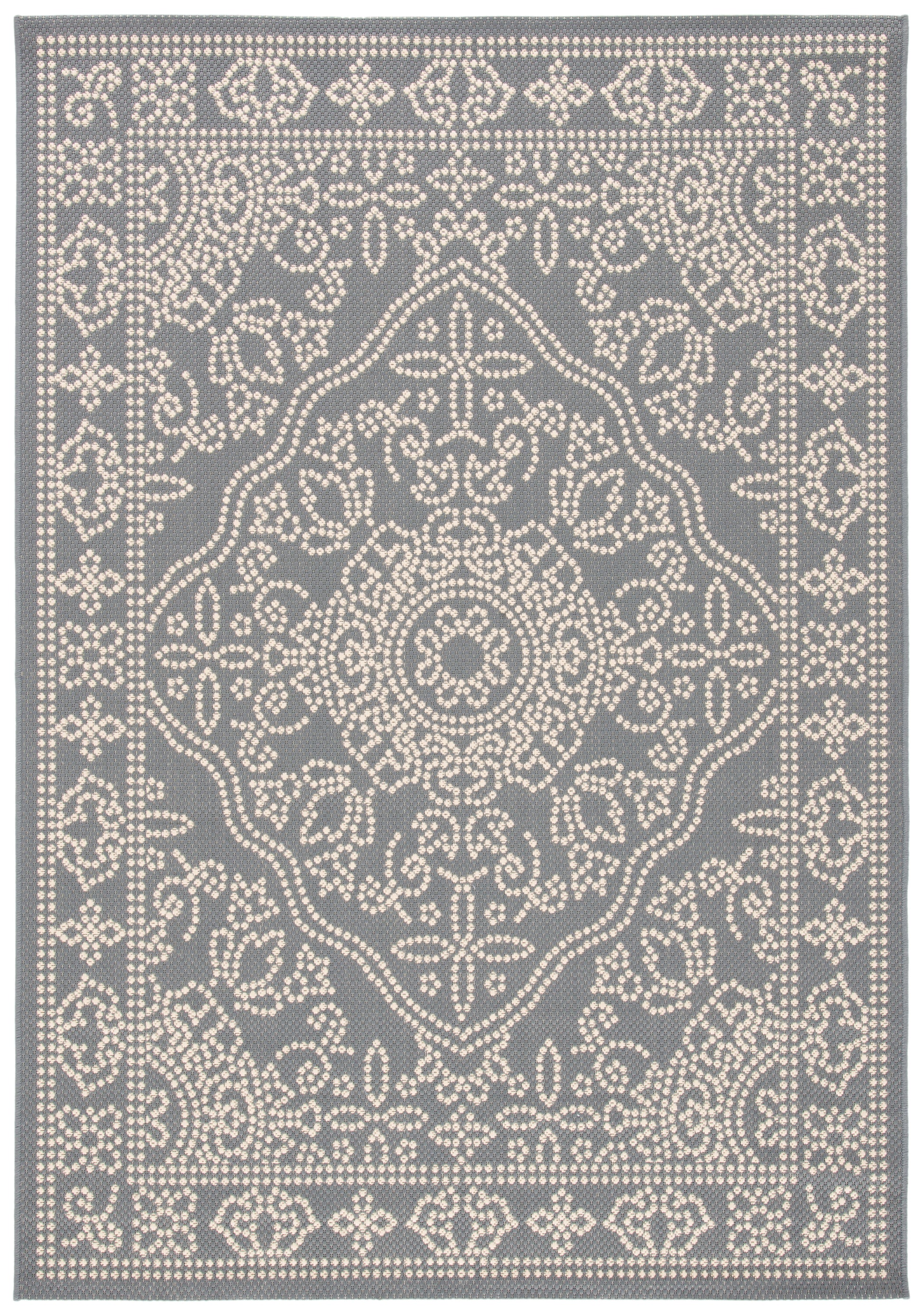 Safavieh Courtyard Cy6344 Anthracite/Beige Area Rug