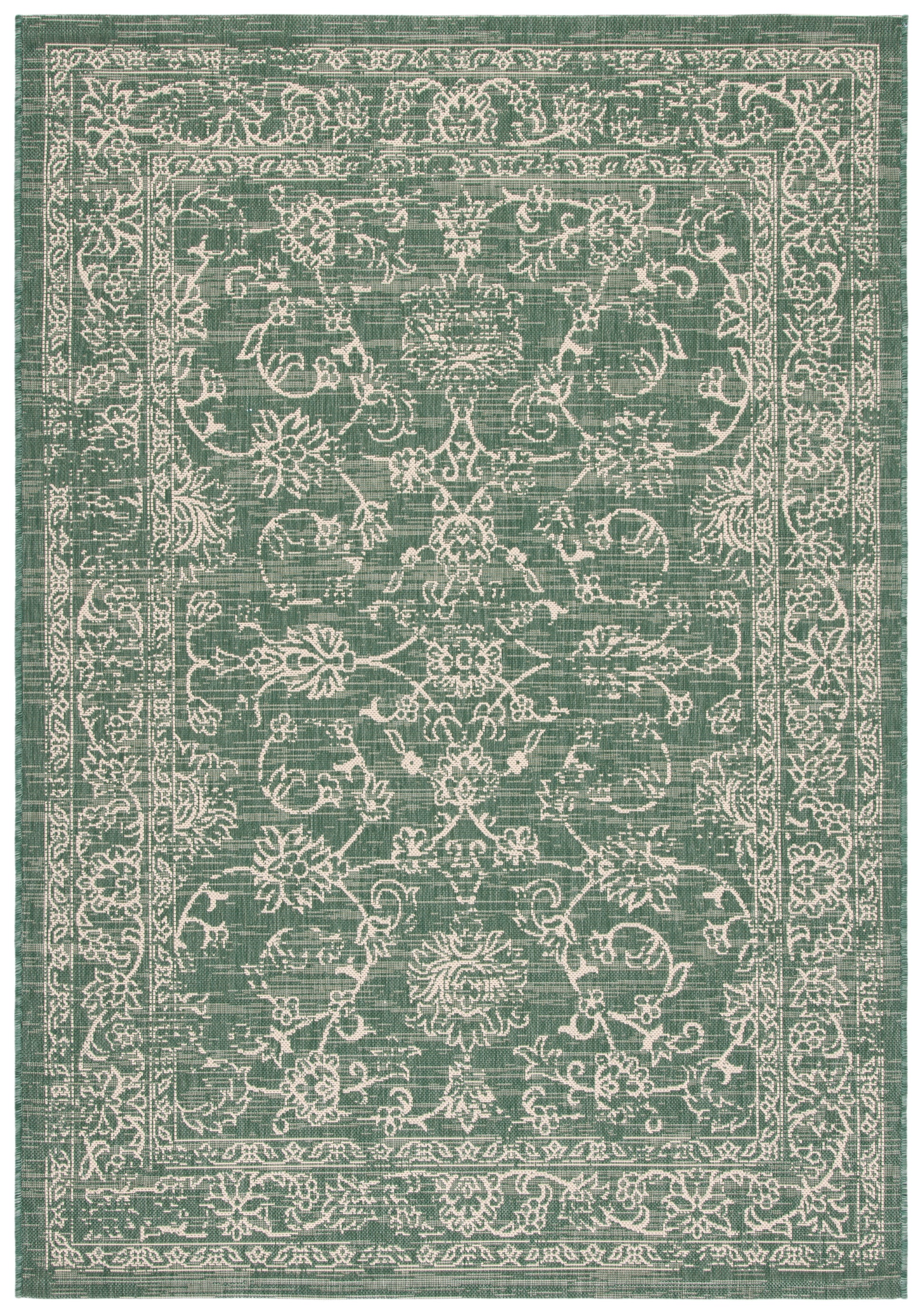 Safavieh Courtyard Cy6680-32221 Dark Green/Beige Area Rug