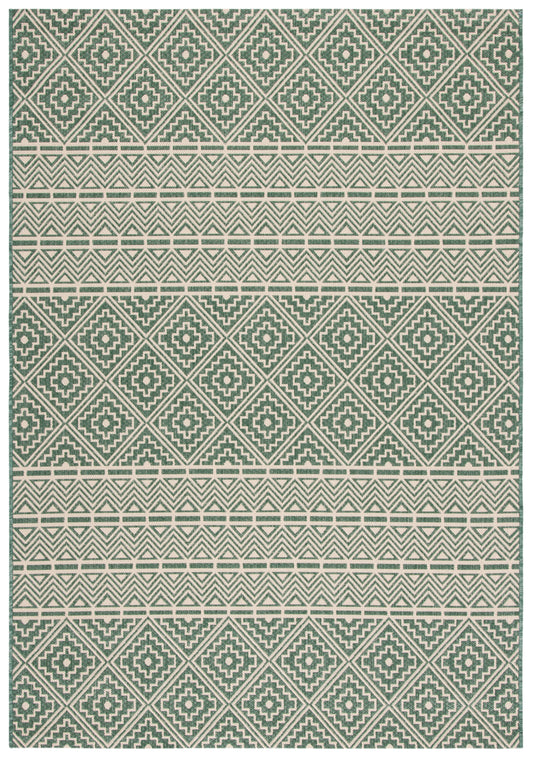 Safavieh Courtyard Cy6787-32221 Dark Green/Beige Area Rug