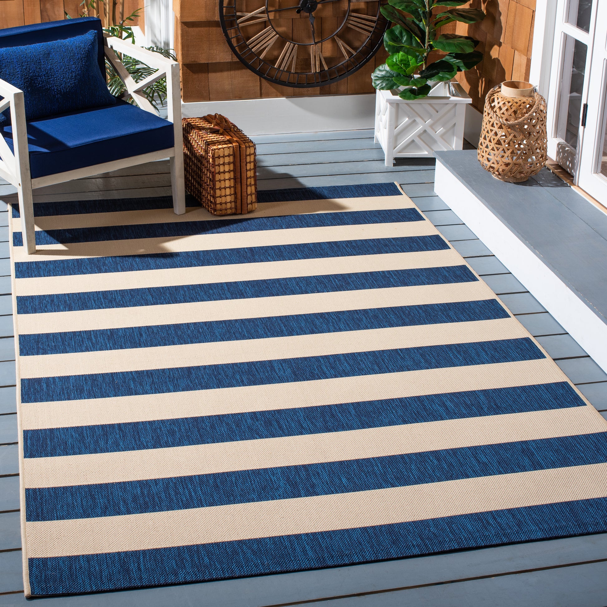 Safavieh Courtyard Cy6812 Beige/Navy Area Rug