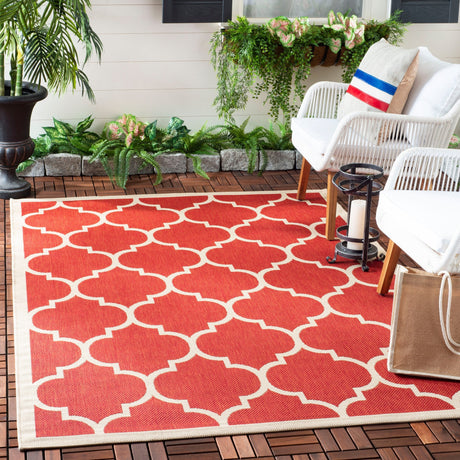 Safavieh Courtyard Cy6914 Red/Bone Rug.