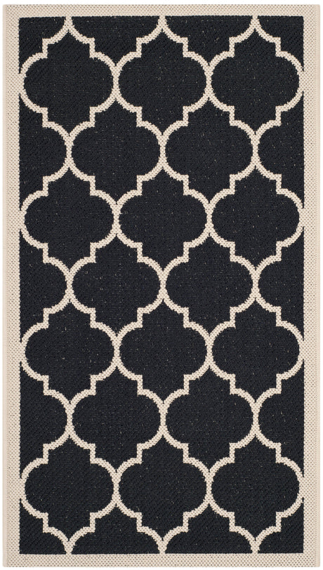 Safavieh Courtyard Cy6914 Black/Beige Area Rug