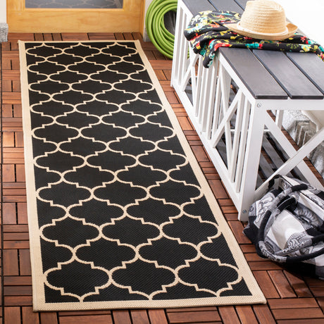 Safavieh Courtyard Cy6914 Black/Beige Area Rug