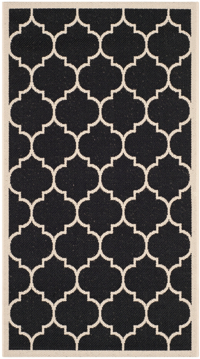 Safavieh Courtyard Cy6914 Black/Beige Rug.