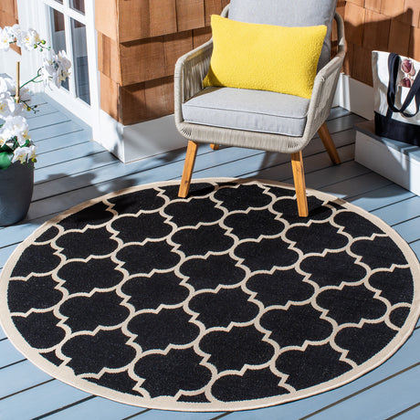 Safavieh Courtyard Cy6914 Black/Beige Area Rug