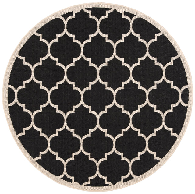 Safavieh Courtyard Cy6914 Black/Beige Rug.