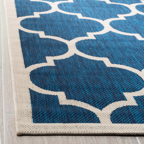 Safavieh Courtyard Cy6914 Navy/Beige Rug.