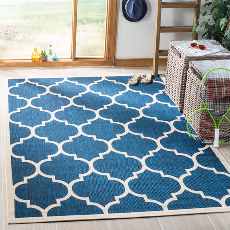 Safavieh Courtyard Cy6914 Navy/Beige Rug.