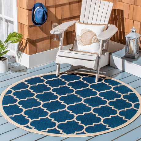 Safavieh Courtyard Cy6914 Navy/Beige Rug.