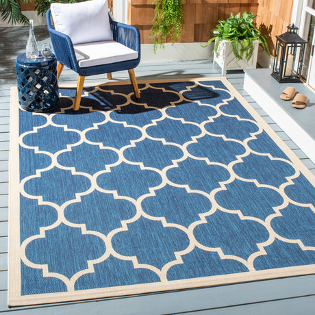 Safavieh Courtyard Cy6914 Navy/Beige Rug.