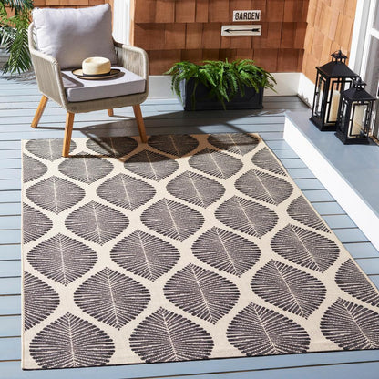 Safavieh Courtyard Cy7504-25612 Black/Ivory Area Rug