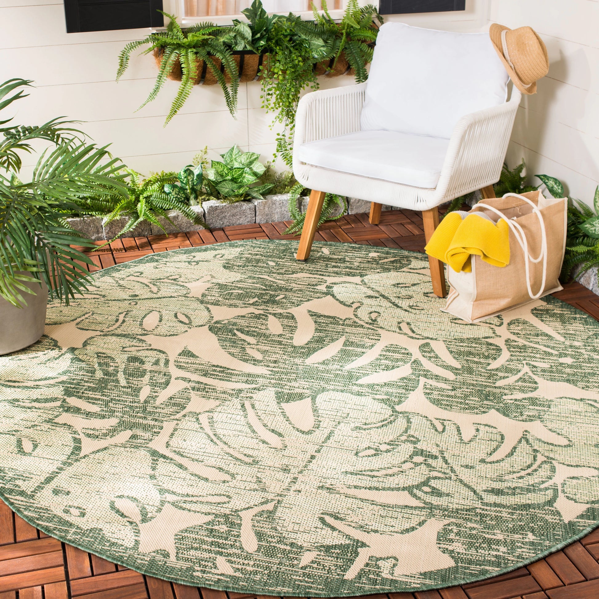 Safavieh Courtyard Cy7560-32212 Beige/Green Area Rug