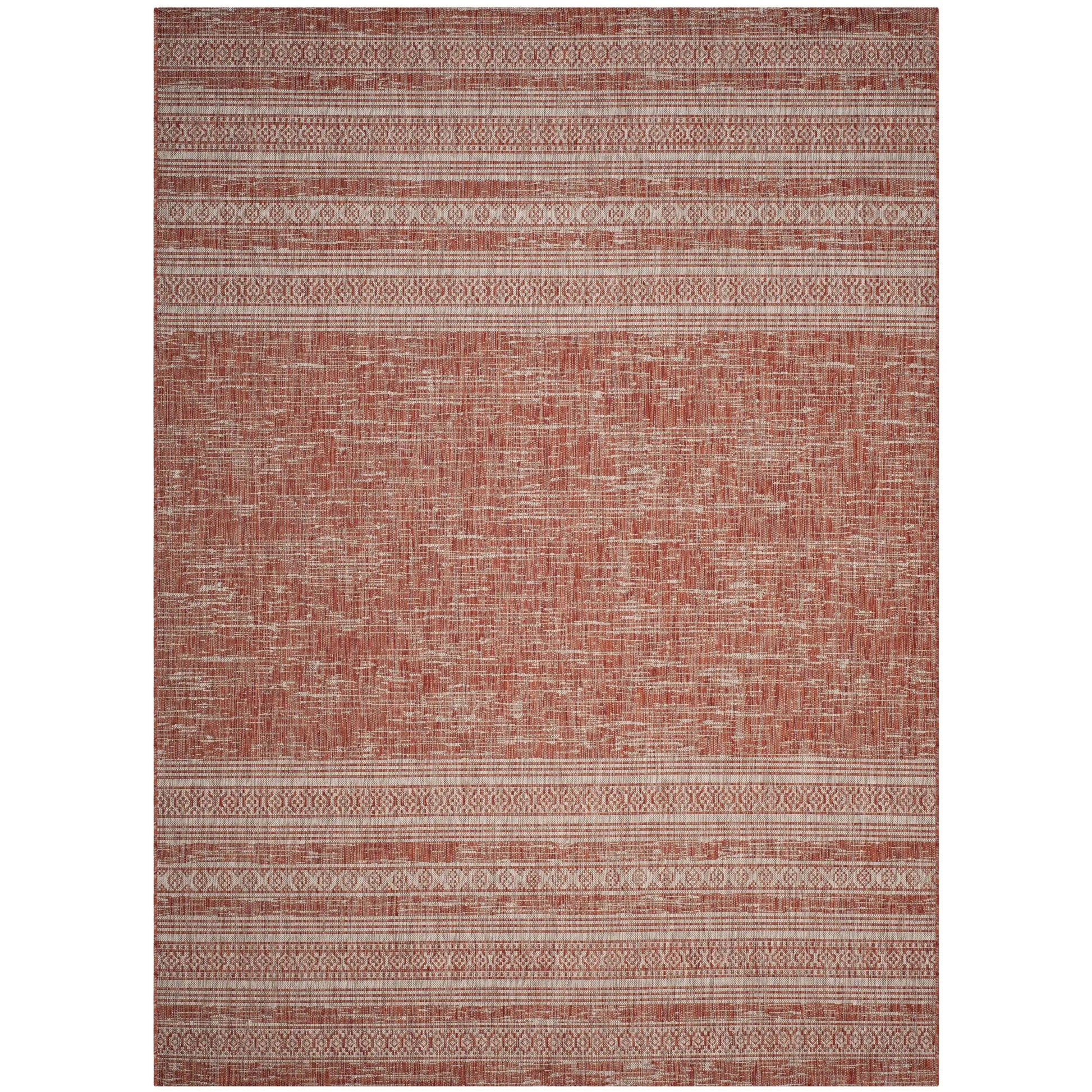 Safavieh Courtyard Cy8061-36521 Rust/Light Grey Area Rug