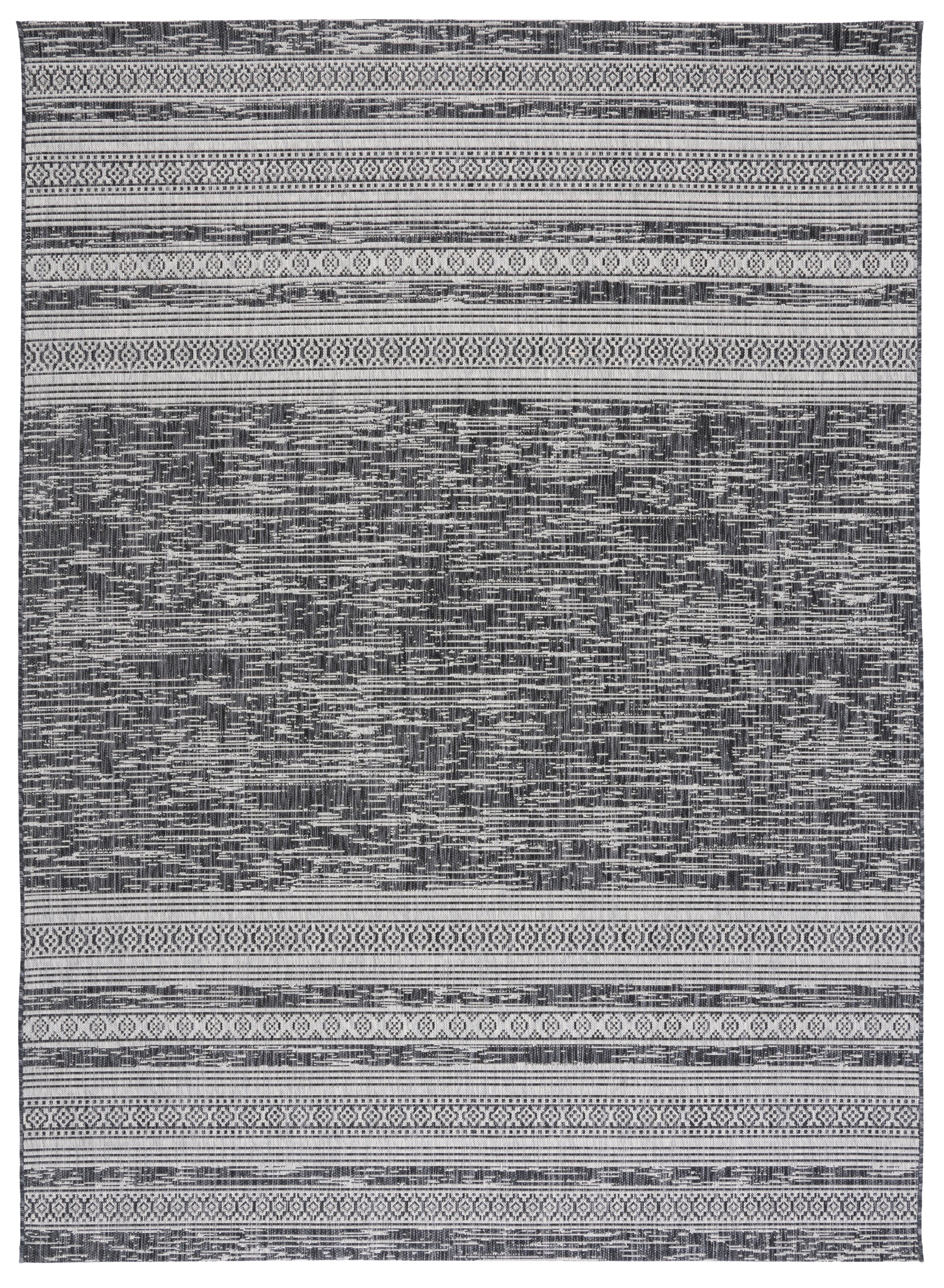 Safavieh Courtyard Cy8061 Black/Light Grey Area Rug