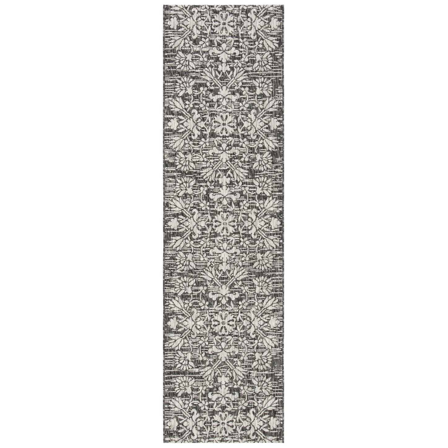 Safavieh Courtyard Cy8064-37621 Black/Light Grey Area Rug