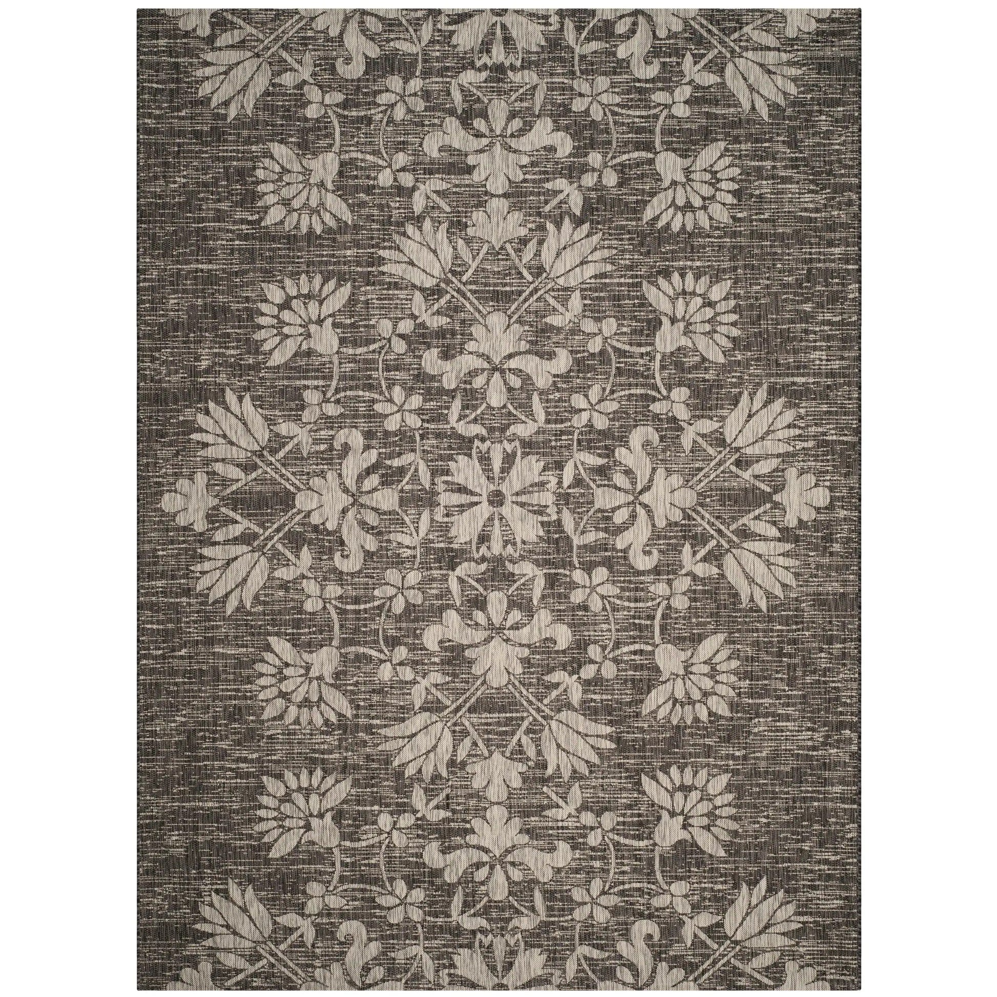 Safavieh Courtyard Cy8064-37621 Black/Light Grey Area Rug