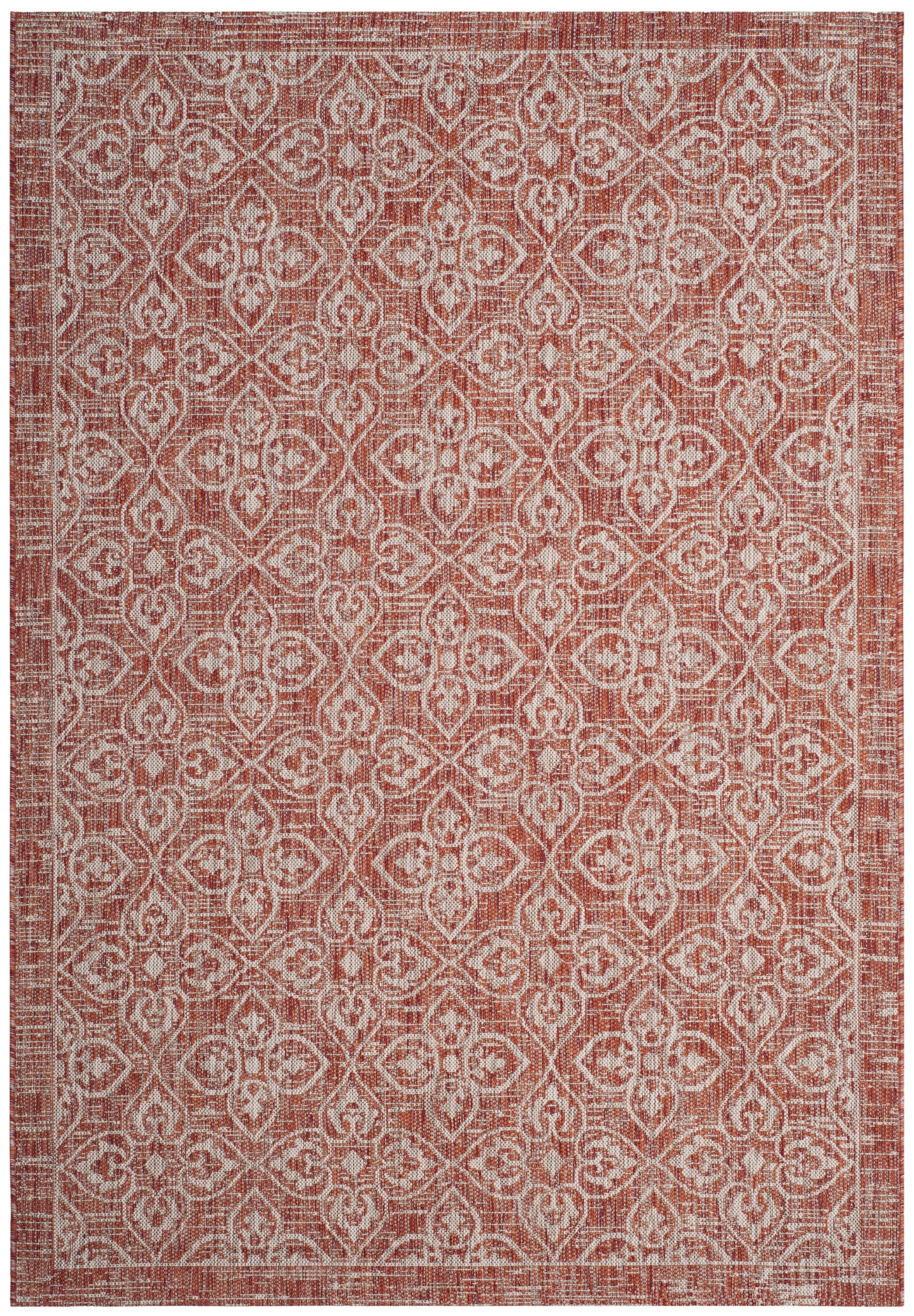 Safavieh Courtyard Cy8066 Rust/Light Grey Area Rug