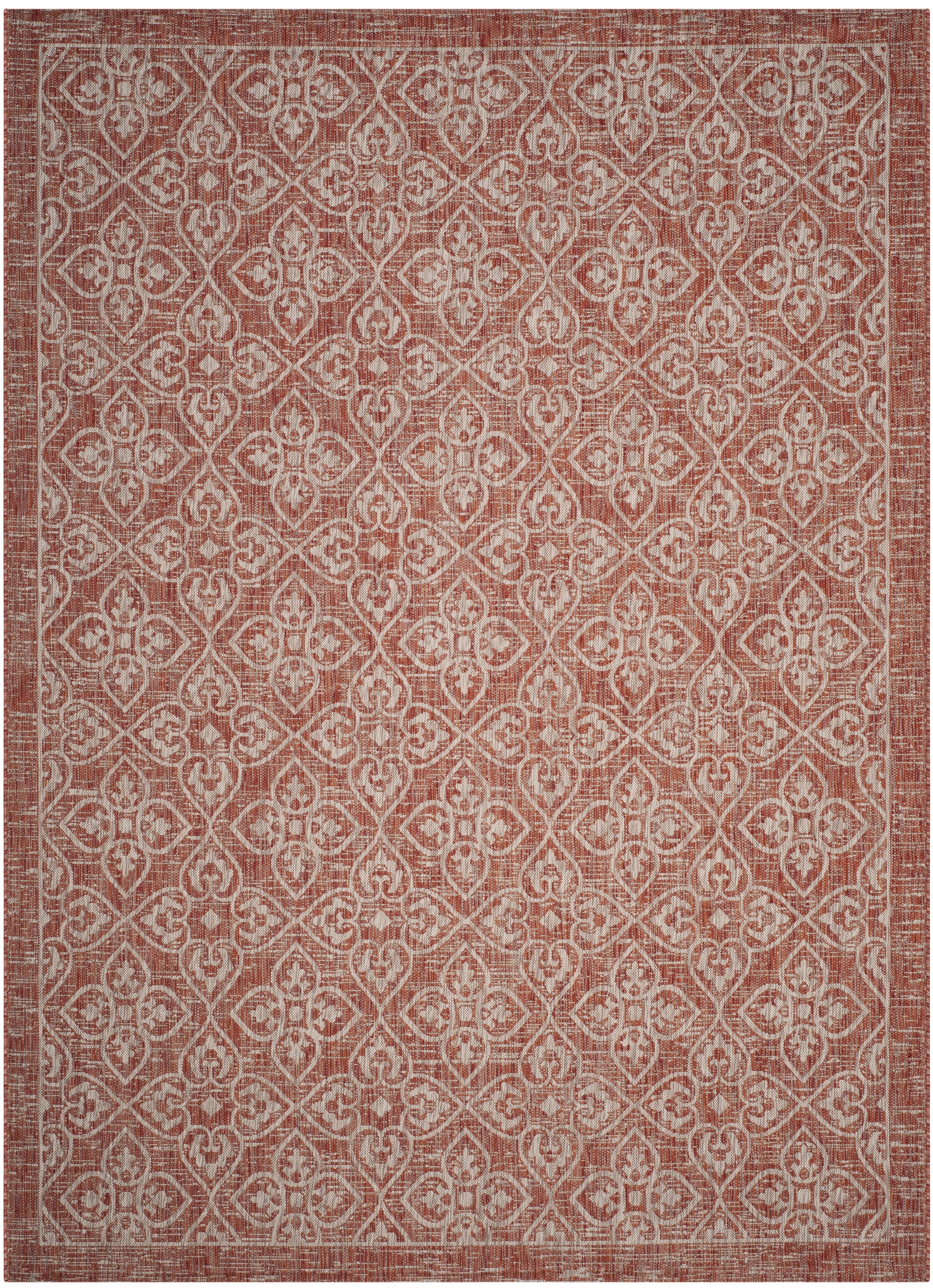 Safavieh Courtyard Cy8066 Rust/Light Grey Area Rug