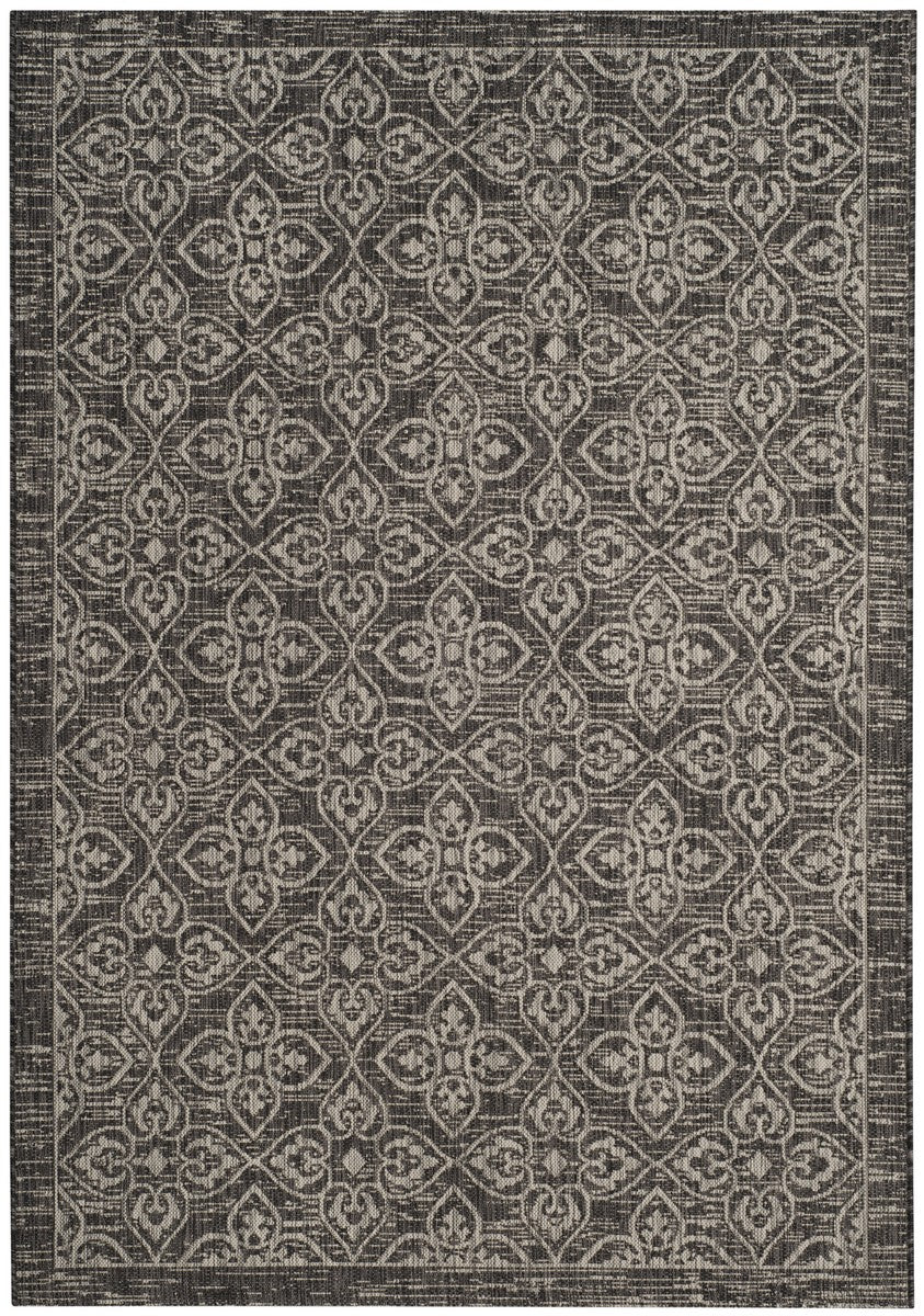 Safavieh Courtyard Cy8066-37621 Black/Light Grey Area Rug