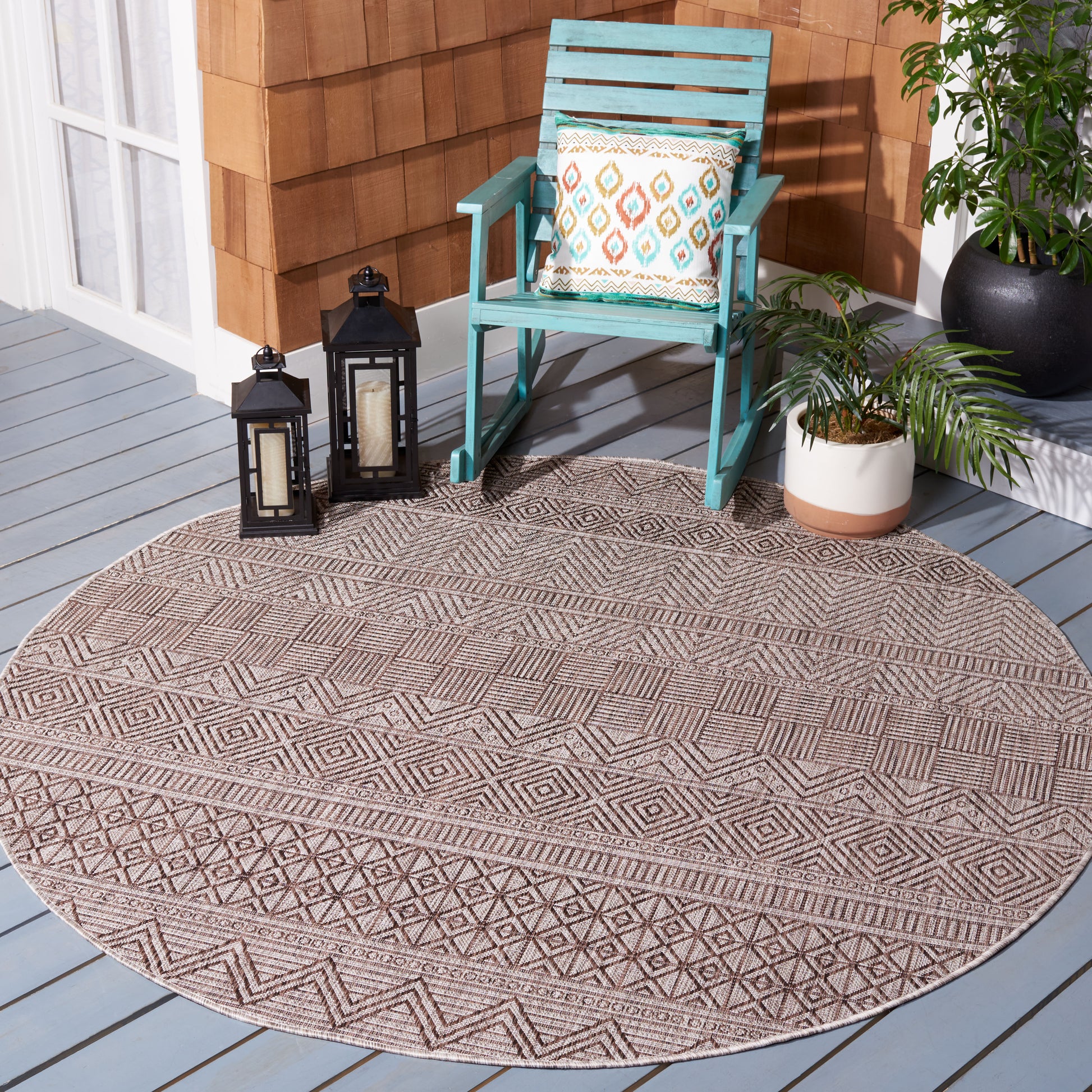 Safavieh Courtyard Cy8196-36312 Grey/Brown Area Rug