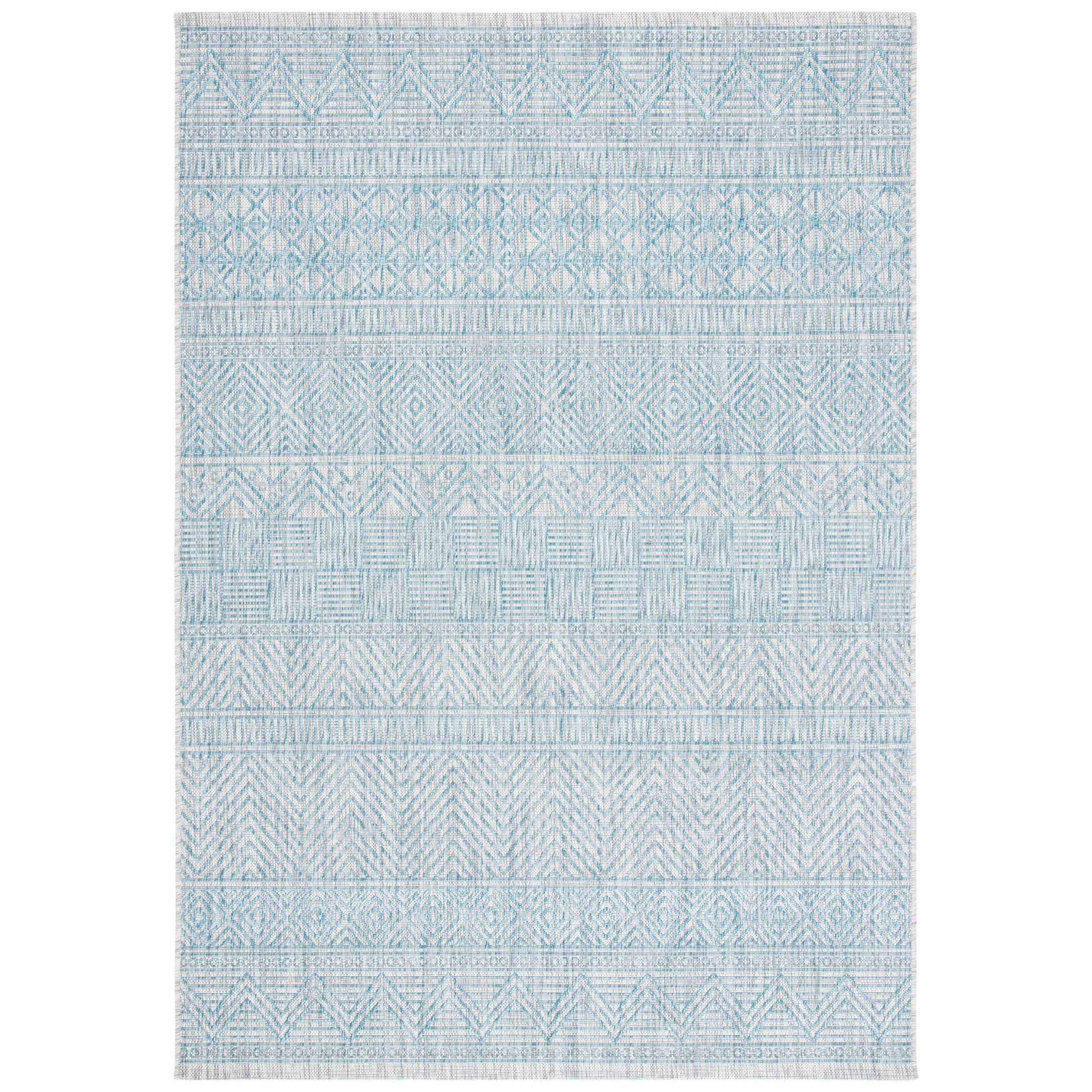 Safavieh Courtyard Cy8196-37112 Light Grey/Aqua Area Rug