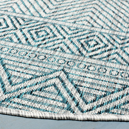 Safavieh Courtyard Cy8196-37212 Grey/Teal Area Rug