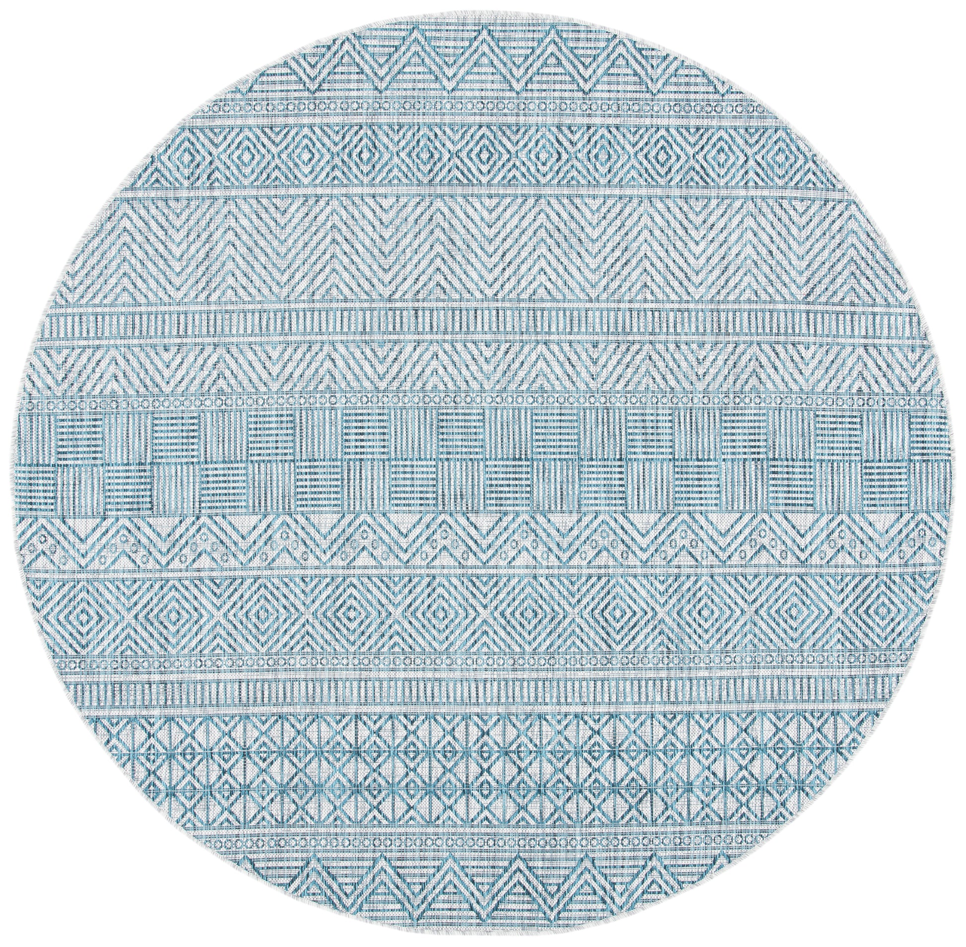 Safavieh Courtyard Cy8196-37212 Grey/Teal Area Rug