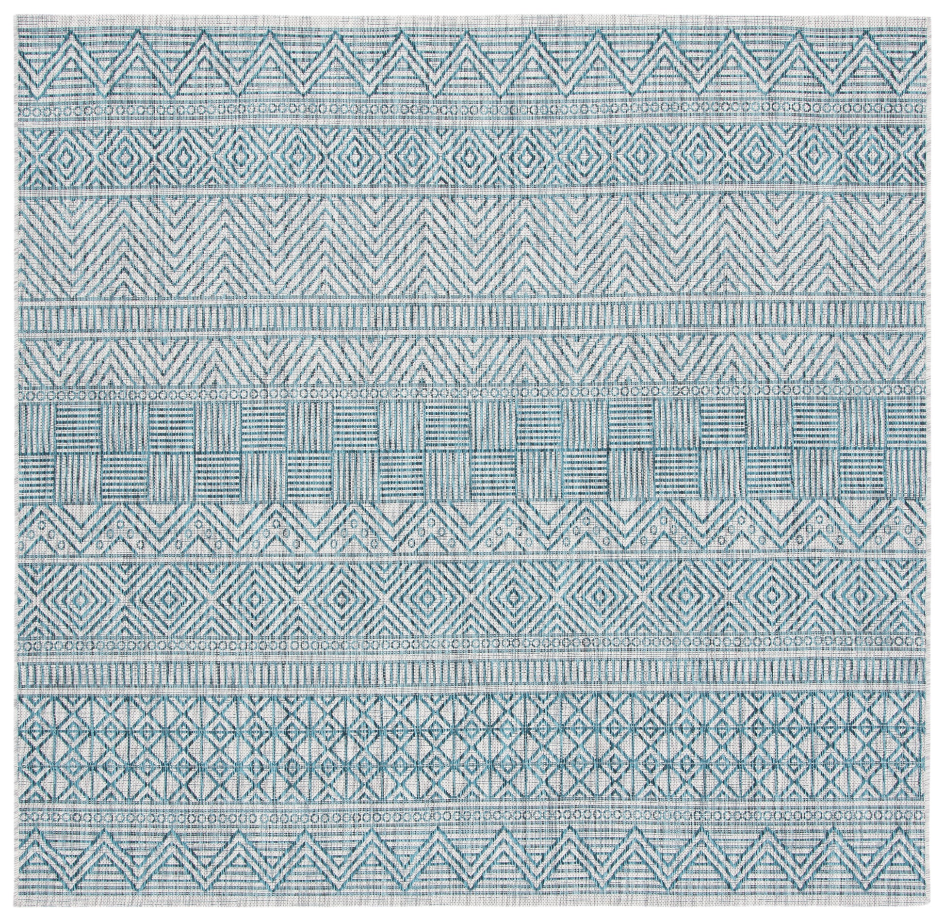 Safavieh Courtyard Cy8196-37212 Grey/Teal Area Rug