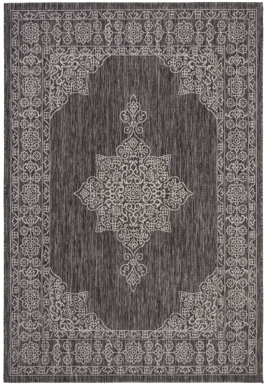 Safavieh Courtyard Cy8232-36621 Black/Ivory Area Rug