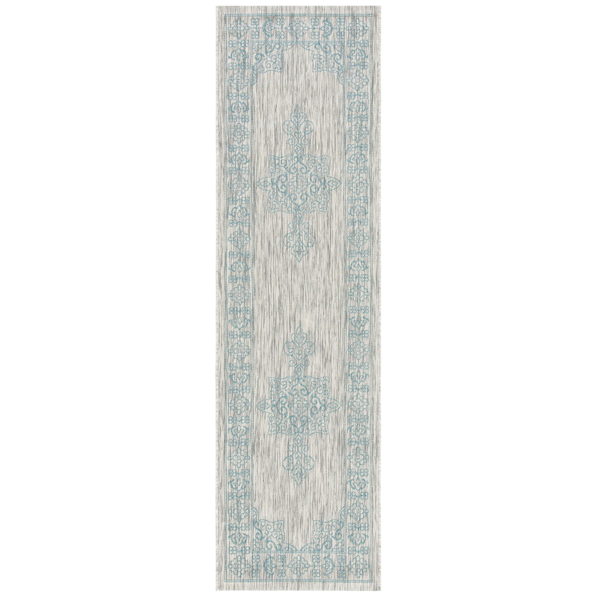 Safavieh Courtyard Cy8232-37112 Grey/Aqua Area Rug