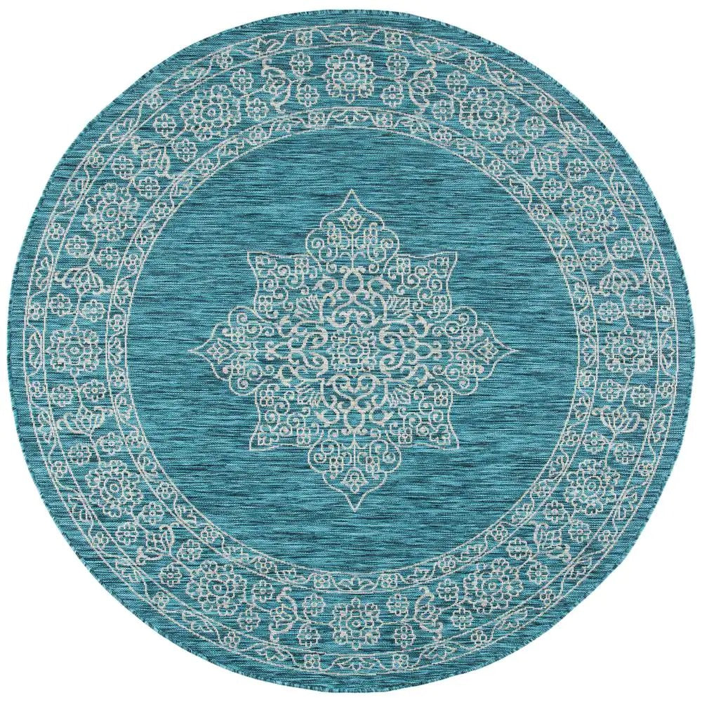 Safavieh Courtyard Cy8232-37221 Teal/Ivory Area Rug