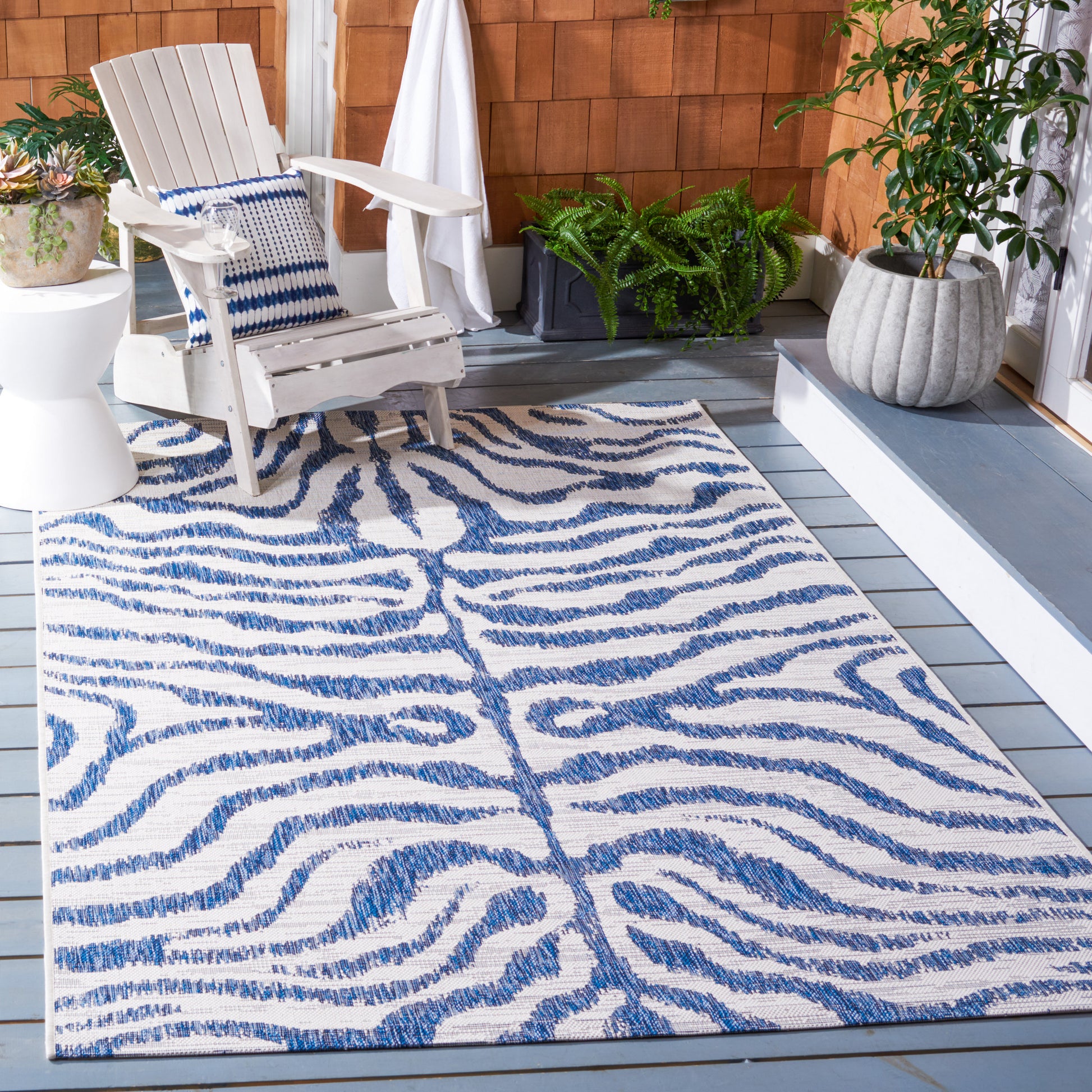 Safavieh Courtyard Cy8444 Ivory/Navy Area Rug