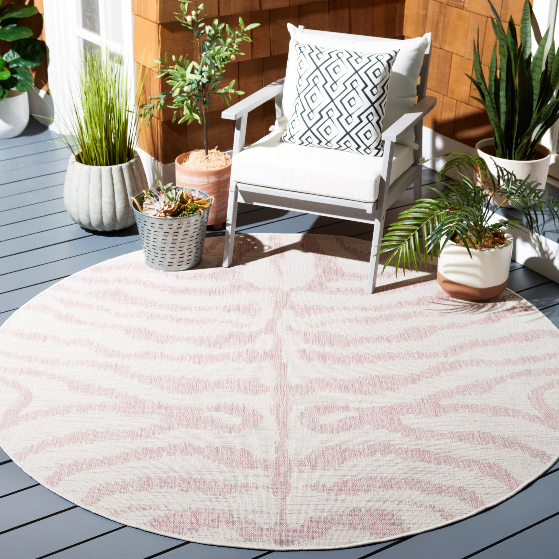 Safavieh Courtyard Cy8444 Ivory/Pink Area Rug