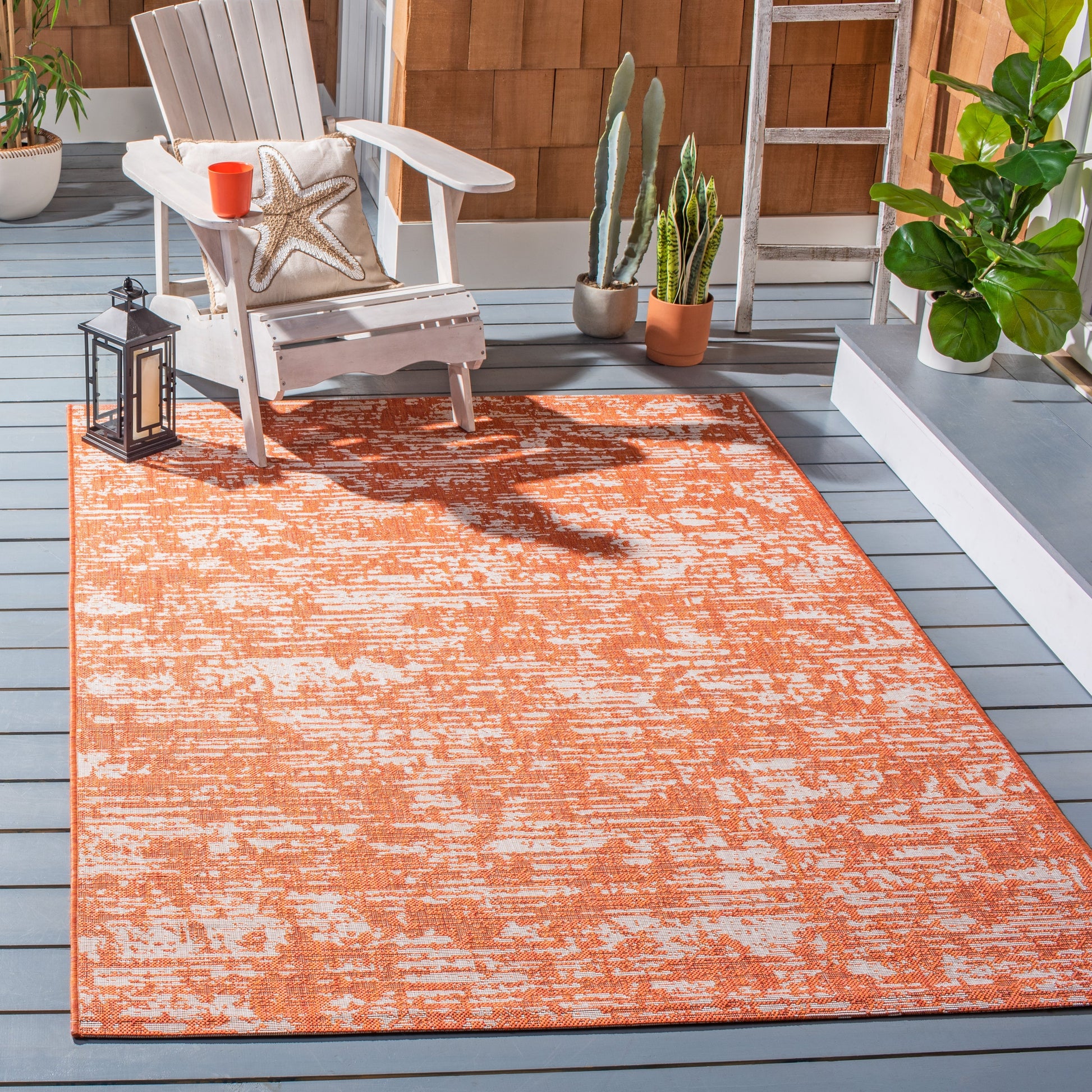 Safavieh Courtyard Cy8452-52821 Orange/Ivory Area Rug