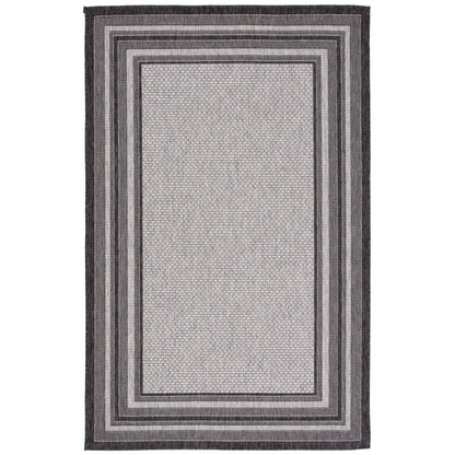 Safavieh Courtyard Cy8475-37612 Light Grey/Black Area Rug