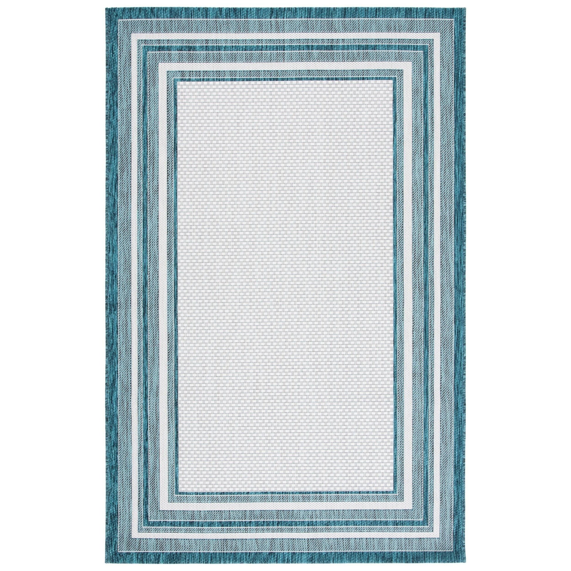 Safavieh Courtyard Cy8475-53512 Ivory/Teal Area Rug