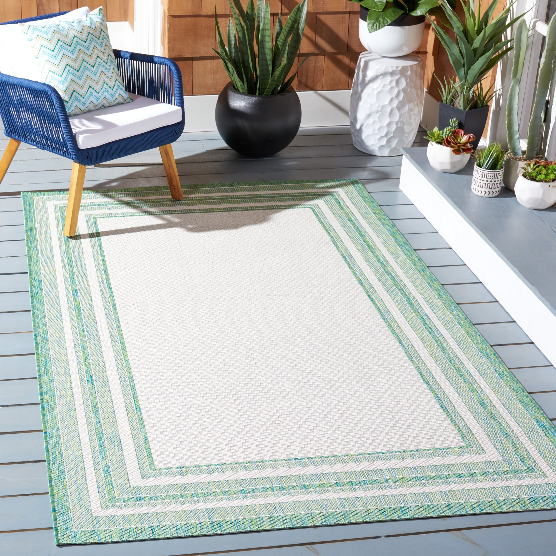 Safavieh Courtyard Cy8475-55712 Ivory/Green Area Rug