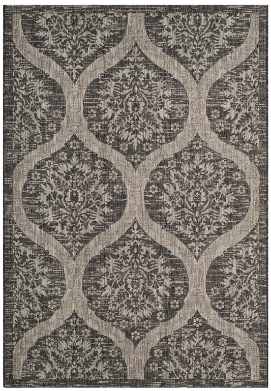 Safavieh Courtyard Cy8511-37621 Black/Grey Area Rug