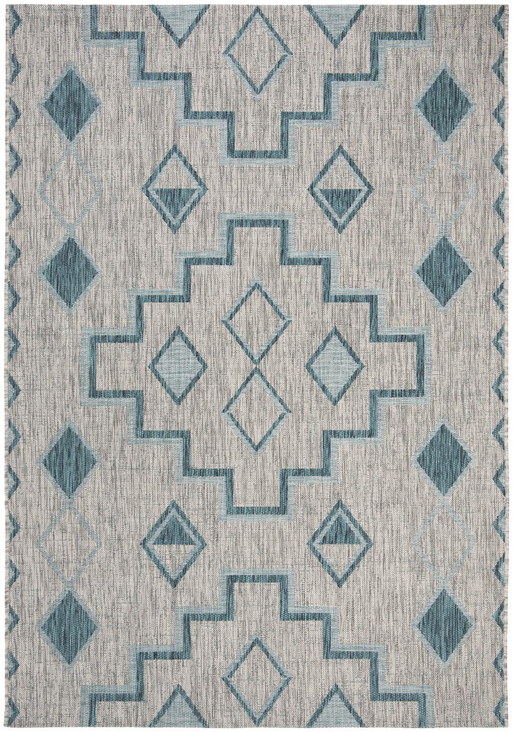 Safavieh Courtyard Cy8533-37212 Grey/Teal Area Rug